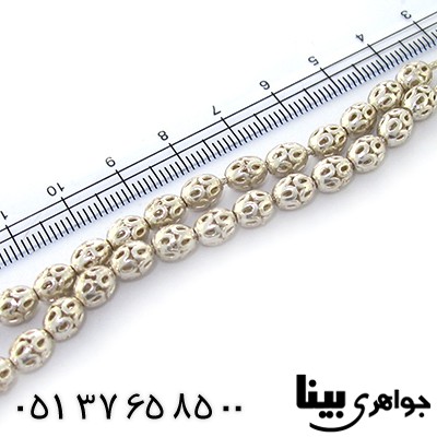 تسبیح نقره 33 دانه ای کروی اره کاری _کد:8905