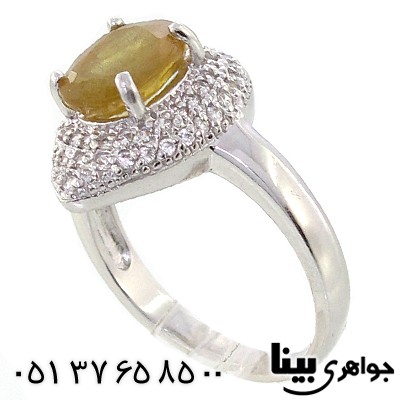 انگشتر یاقوت زرد عالی زنانه رادیوم لوکس مدل اشک _کد:8912