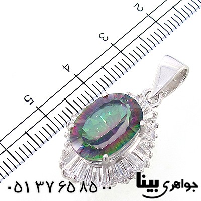 گردنبند توپاز هفت رنگ درشت زنانه رادیوم لوکس _کد:8921