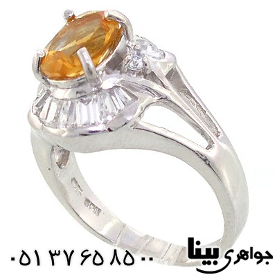 انگشتر سیترین عالی زنانه رادیوم لوکس _کد:8925