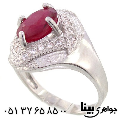انگشتر یاقوت سرخ عالی زنانه درشت رادیوم لوکس _کد:8929
