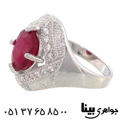انگشتر یاقوت سرخ عالی زنانه درشت رادیوم لوکس _کد:8929