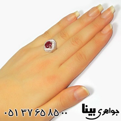 انگشتر یاقوت سرخ عالی زنانه درشت رادیوم لوکس _کد:8929