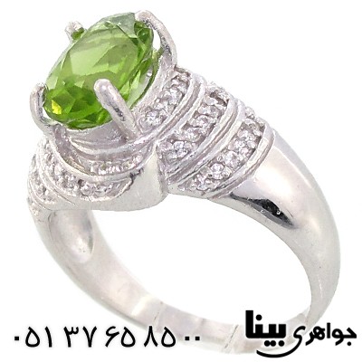 انگشتر زبرجد زنانه رادیوم لوکس مدل حلقوی _کد:8935