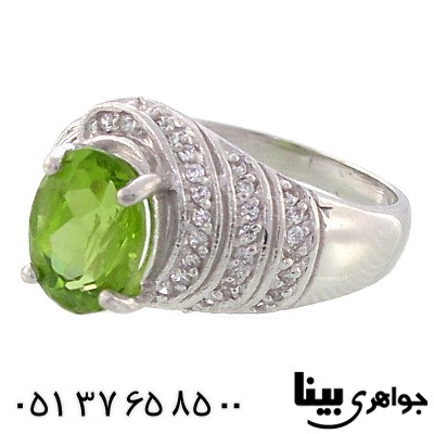 انگشتر زبرجد زنانه رادیوم لوکس مدل حلقوی _کد:8935