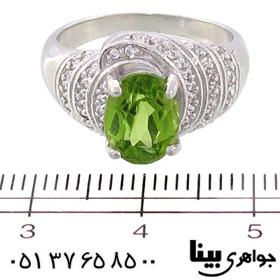 انگشتر زبرجد زنانه رادیوم لوکس مدل حلقوی _کد:8935