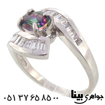 انگشتر توپاز هفت رنگ زنانه رادیوم لوکس _کد:8950