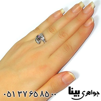 انگشتر توپاز هفت رنگ زنانه رادیوم لوکس _کد:8950