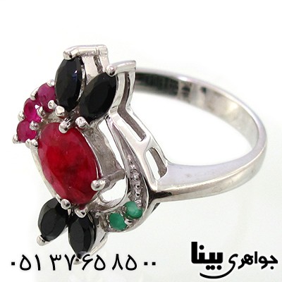 سرویس چند جواهر یاقوت و زمرد عالی زنانه مدل یاس _کد:8962