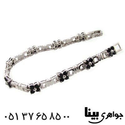 دستبند یاقوت کبود عالی زنانه مدل سوسن _کد:8972