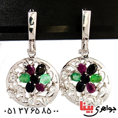 سرویس چند جواهر یاقوت و زمرد زنانه مدل ساحل _کد:8985