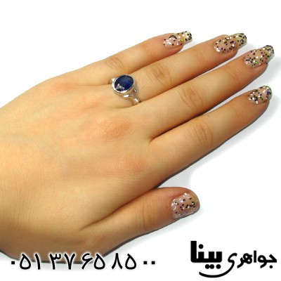 انگشتر یاقوت کبود زلال عالی مردانه رادیوم لوکس _کد:8986