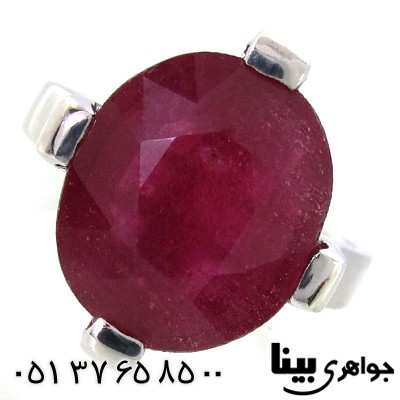 انگشتر یاقوت سرخ درشت زنانه رادیوم لوکس شکیل _کد:8988