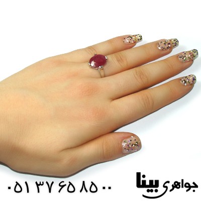 انگشتر یاقوت سرخ درشت زنانه رادیوم لوکس شکیل _کد:8988