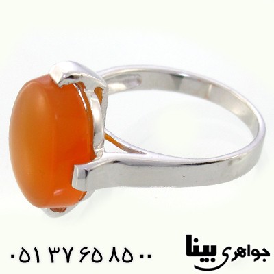 انگشتر عقیق یمنی عالی رادیوم لوکس شکیل _کد:8990