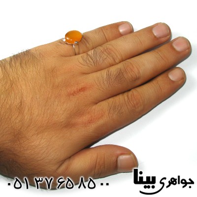 انگشتر عقیق یمنی عالی رادیوم لوکس شکیل _کد:8990