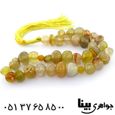 تسبیح عقیق 33 دانه ای درشت تراش راف _کد:8997