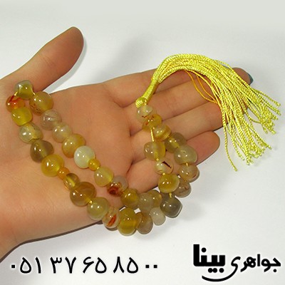تسبیح عقیق 33 دانه ای درشت تراش راف _کد:8997