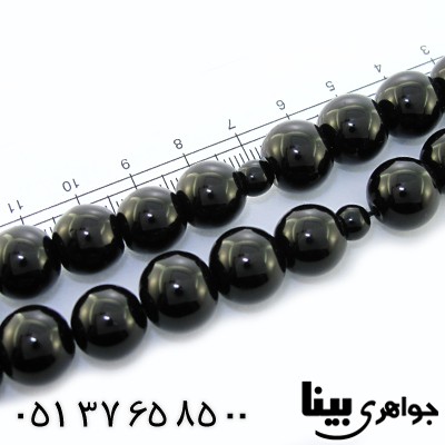 تسبیح عقیق سیاه (اونیکس) 33 دانه ای درشت دانه گرد _کد:9001