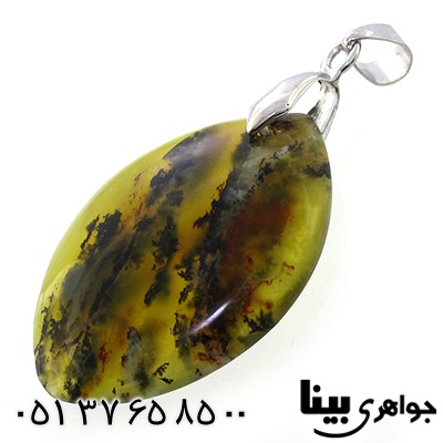 گردنبند یشم شجری راف مناسب سنگ درمانی _کد:9005