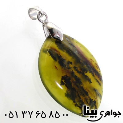 گردنبند یشم شجری راف مناسب سنگ درمانی _کد:9005