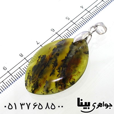 گردنبند یشم شجری راف مناسب سنگ درمانی _کد:9005