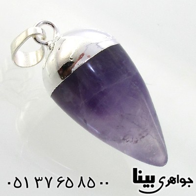 گردنبند آمتیست پاندولی چاکرا مناسب سنگ درمانی _کد:9014