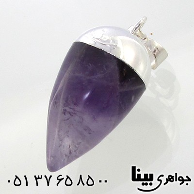 گردنبند آمتیست پاندولی چاکرا مناسب سنگ درمانی _کد:9014