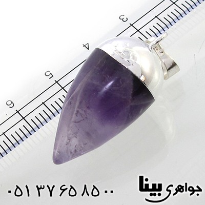 گردنبند آمتیست پاندولی چاکرا مناسب سنگ درمانی _کد:9014