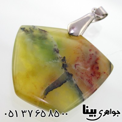گردنبند یشم شجری تراش خاص مناسب سنگ درمانی _کد:9017