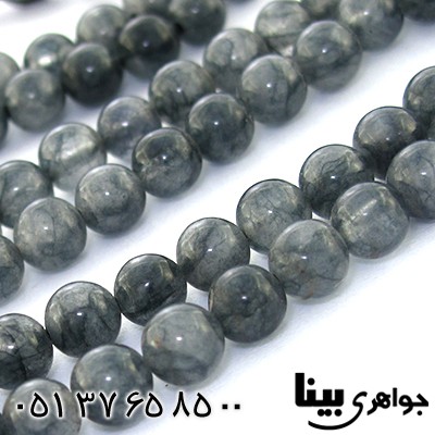 تسبیح جید دودی 101 دانه ای کروی _کد:9019