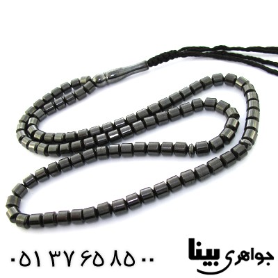 تسبیح حدید صینی قدیمی عالی 101 دانه ای تراش استوانه ای _کد:9023