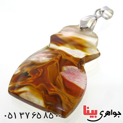 گردنبند کوارتز با طرح های کمیاب و تراش خاص سنگ درمانی _کد:9027