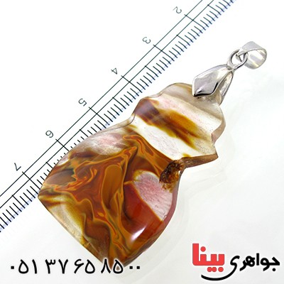 گردنبند کوارتز با طرح های کمیاب و تراش خاص سنگ درمانی _کد:9027