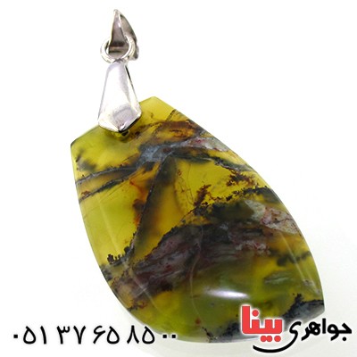 گردنبند یشم شجری راف مناسب سنگ درمانی _کد:9029