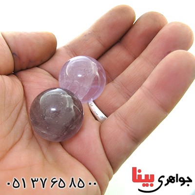 نگین انگشتر آمتیست کروی جفتی تراش عالی خاص سنگ درمانی آرامش _کد:9030