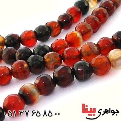 تسبیح عقیق سلیمانی 101 دانه ای خوشرنگ تراش دار _کد:9032