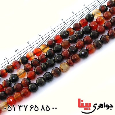 تسبیح عقیق سلیمانی 101 دانه ای خوشرنگ تراش دار _کد:9032