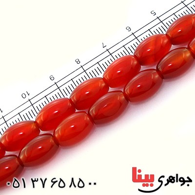 تسبیح عقیق سرخ عالی 33 دانه ای درشت هلی _کد:9039