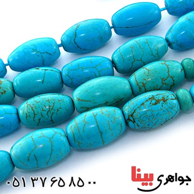 تسبیح فیروزه هیمالیا عالی 33 دانه ای درشت هلی _کد:9042