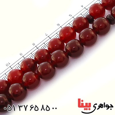 تسبیح جید قرمز عالی 33 دانه ای خوشرنگ _کد:9043