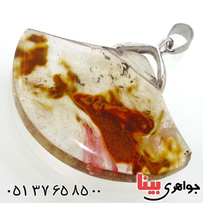 گردنبند کوارتز درشت با طرح های کمیاب و خاص سنگ درمانی _کد:9053