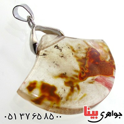 گردنبند کوارتز درشت با طرح های کمیاب و خاص سنگ درمانی _کد:9053