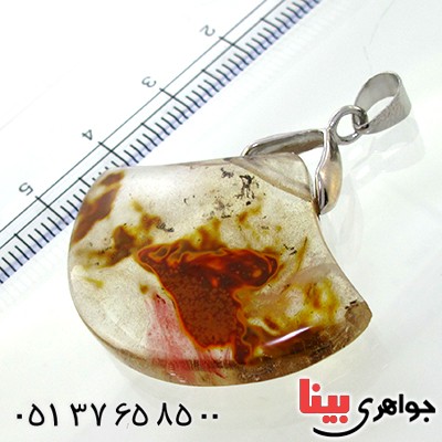 گردنبند کوارتز درشت با طرح های کمیاب و خاص سنگ درمانی _کد:9053