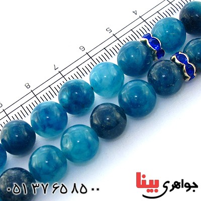 تسبیح عقیق آبی 33 دانه ای درشت خوشرنگ _کد:9055