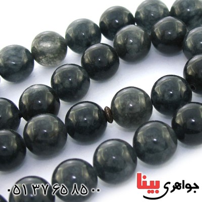 تسبیح جید دودی 33 دانه ای کروی _کد:9058