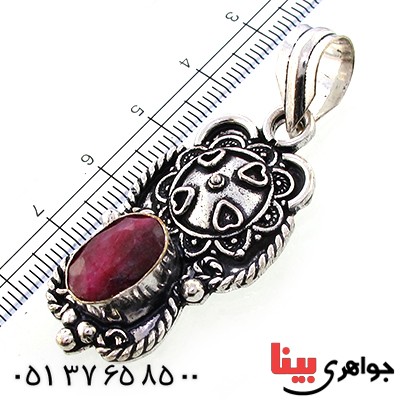 گردنبند یاقوت سرخ با طرح و نقش زیبا _کد:9070