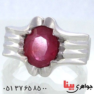 انگشتر یاقوت سرخ عالی مردانه کلاسیک رادیوم لوکس _کد:9072
