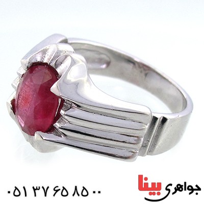 انگشتر یاقوت سرخ عالی مردانه کلاسیک رادیوم لوکس _کد:9072