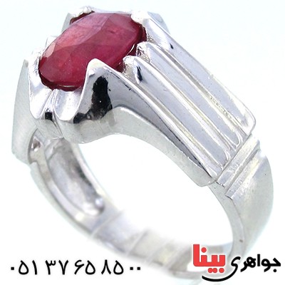 انگشتر یاقوت سرخ عالی مردانه کلاسیک رادیوم لوکس _کد:9072